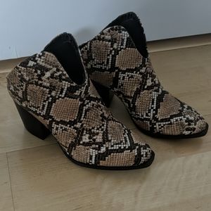 Snake print boots